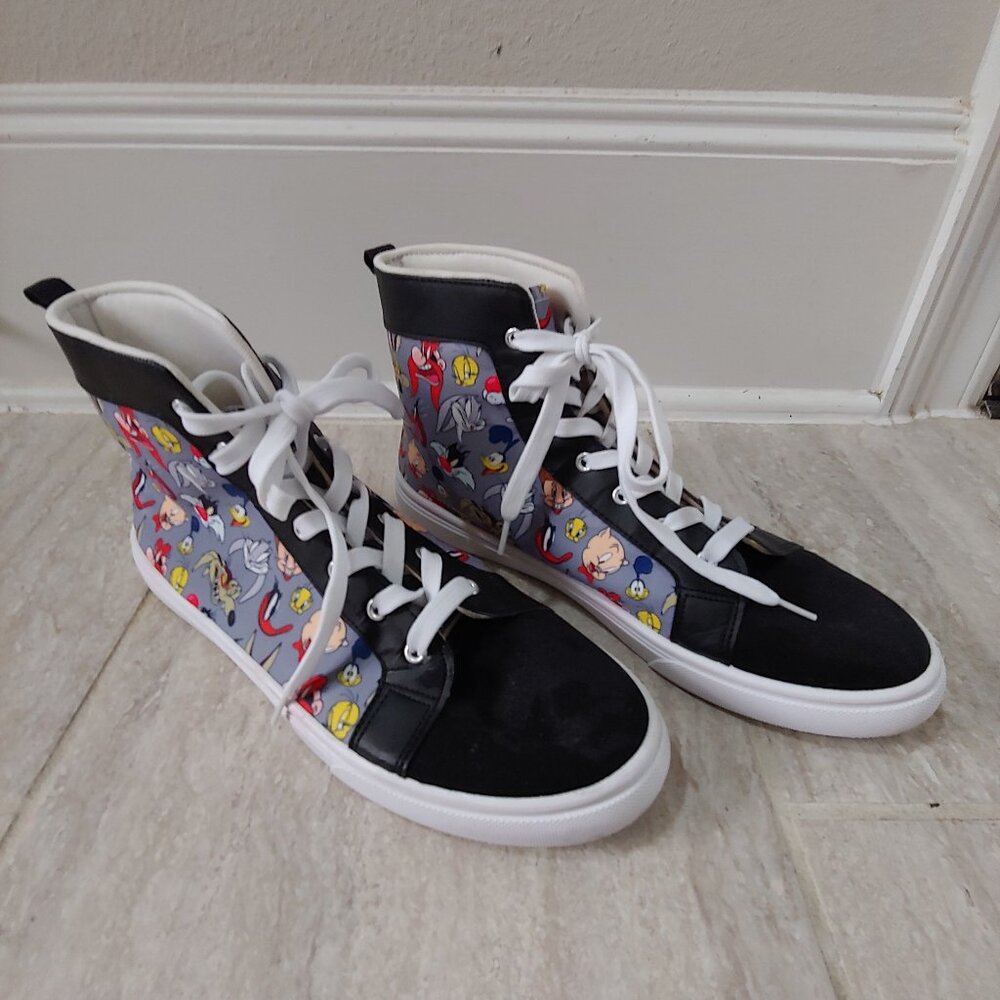 Warner Bros. Looney Tunes Men’s High Top Sneakers Lace Up Shoes Size 12